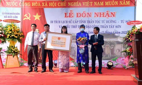 Huyện Mộ Đức (Quảng Ngãi): Đón nhận Bằng xếp hạng di tích lịch sử cấp tỉnh họ Trần tộc Từ Đường - Tú Sơn và miếu thờ Thất đại công thần Tây Sơn