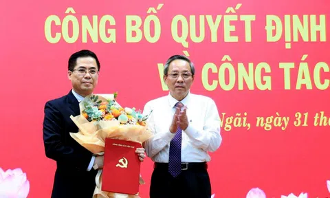 Đồng chí Nguyễn Hoàng Giang giữ chức Phó Bí thư Tỉnh ủy Quảng Ngãi