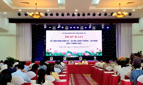 Nghệ An: Họp báo tình hình kinh tế - xã hội 9 tháng và nhiệm vụ trọng tâm 3 tháng cuối năm 2022