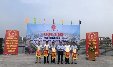 Vĩnh Phúc: Trao giải Hội thi xe tuyên truyền “200 năm Vĩnh Tường - Văn hiến, tự hào và khát vọng”