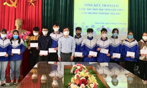 Phú Thọ:  Thanh Thủy tiếp tục dẫn đầu các huyện về kết quả thi học sinh giỏi lớp 9 cấp tỉnh.