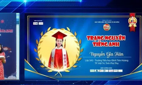 Phú Thọ: Thêm nhiều gương mặt nhí đoạt giải Trạng Nguyên tiếng Anh toàn quốc