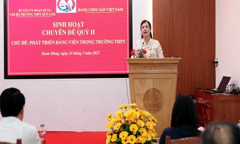Phú Thọ: Trường THPT Quế Lâm phát triển đảng viên là học sinh THPT