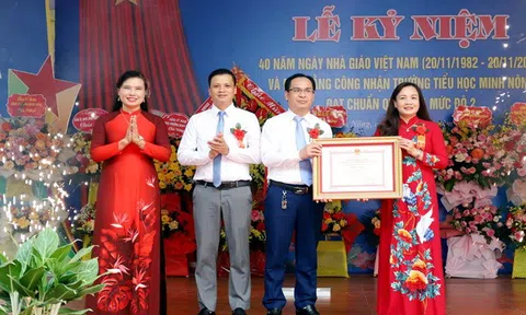 Phú Thọ: Phường Minh Nông (Việt Trì) kỷ niệm 40 năm ngày Nhà giáo Việt Nam, đón nhận Bằng công nhận Trường Tiểu học Minh Nông đạt chuẩn Quốc gia mức độ 2