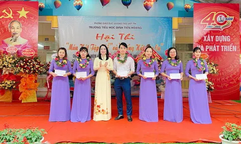 Phú Thọ: Trao thưởng cho giáo viên Trường tiểu học Đinh Tiên Hoàng (Việt Trì) đoạt giáo viên chủ nhiệm giỏi cấp thành phố