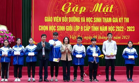 Phú Thọ: 962 học sinh lớp 9 đoạt giải Kỳ thi chọn học sinh giỏi cấp tỉnh