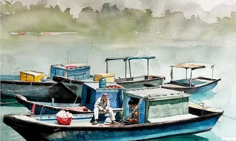 Khai trương Hawaii Art Space và triển lãm tranh màu nước của Hồng Quân