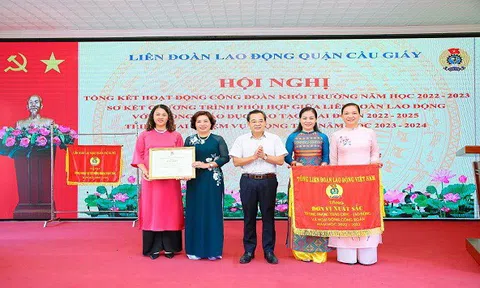Hà Nội: Quận Cầu Giấy tổng kết hoạt động Công đoàn khối giáo dục năm học 2022-2023