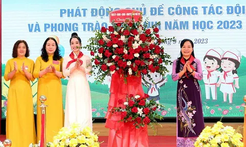 Phát động công tác Đội và phong trào thiếu nhi năm học 2023 - 2024 tại Trường Tiểu học Đinh Tiên Hoàng (TP Việt Trì) Phú Thọ.