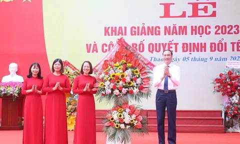 Phú Thọ:  Đổi tên trường THCS Lâm Thao thành Trường THCS Vũ Duệ khai giảng năm học mới