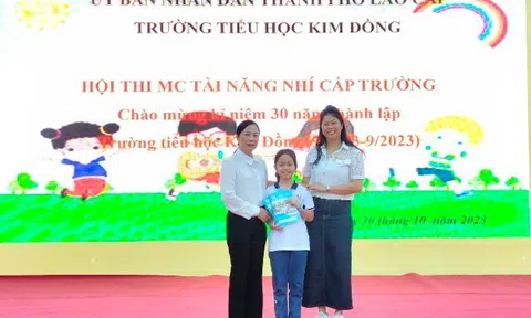Trường tiểu học Kim Đồng (TP Lào Cai) tổ chức hội thi Tìm kiếm tài năng “Kim Dong Got talent”