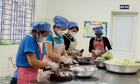 Phú Thọ: Trường Mầm non Thanh Đình (TP. Việt Trì) bảo đảm an toàn bếp ăn bán trú