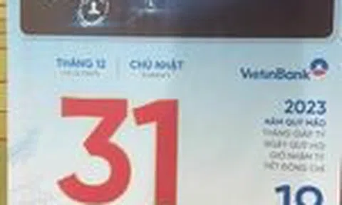 Tờ lịch cuối cùng của năm