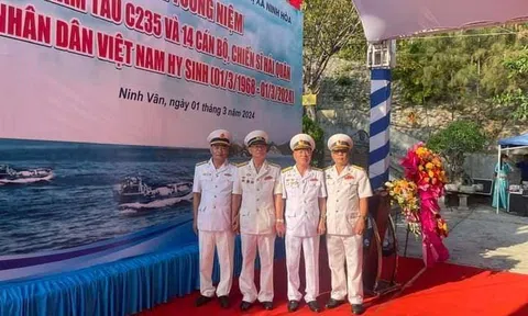 Lễ tưởng niệm sự hy sinh cao cả của thủy thủ 3 tàu không số trong chiến dịch Mậu Thân 1968