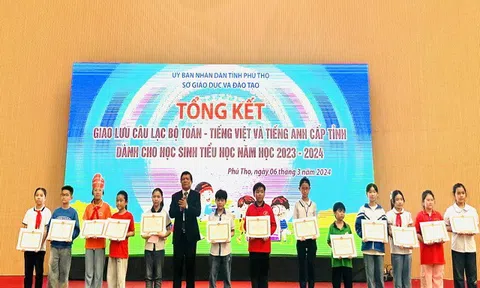 Phú Thọ: Học sinh tiểu học  Việt Trì  đoạt giải nhất toàn đoàn Giao lưu các Câu lạc bộ Toán - Tiếng Việt và Tiếng Anh cấp tỉnh