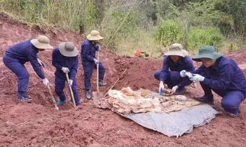 Tìm thấy 61 hài cốt liệt sĩ cùng thắt lưng, bình tông, bật lửa Việt Nam