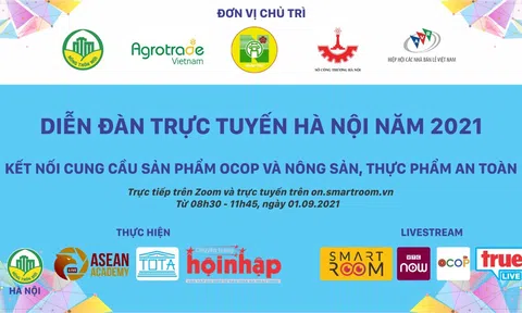 Thông cáo sự kiện "Diễn đàn trực tuyến Hà Nội 2021 - Kết nối cung cầu sản phẩm OCOP và nông sản, thực phẩm an toàn"