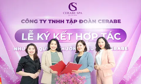 Lễ ký kết hợp tác giữa Chuỗi nhượng quyền thương hiệu Spa Cerabe và Giám đốc Chi nhánh Nguyễn Thị Thu