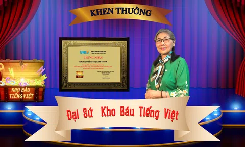 Đại sứ kho báu tiếng Việt -Nguyễn Thị Kim Thoa sau chung kết cuộc thi sáng tác thơ ca đánh thức giá trị tiếng Việt