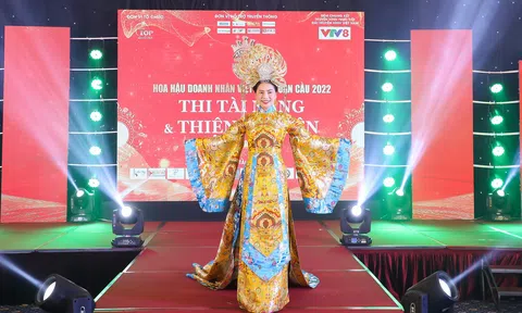 Danh hiệu “Người đẹp áo dài” Hoa hậu Doanh nhân Việt Nam Toàn cầu 2022 đã gọi tên thí sinh Phan Thị Lệ Thu