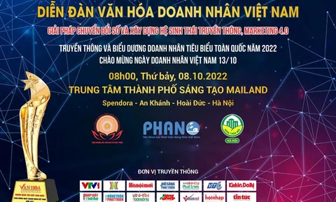 Diễn đàn Văn hóa Doanh nhân Việt Nam - Chào mừng ngày Doanh nhân Việt Nam năm 2022