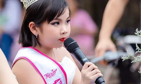 Á quân Quốc tế Nguyễn Lê Thuỳ Linh ngồi ghế nóng chấm thi siêu mẫu nhí