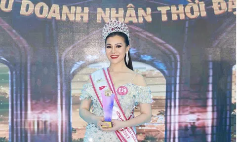 Doanh nhân Lê Thị Hằng Nga đăng quang ngôi vị Á hậu 1 cuộc thi Hoa hậu Doanh nhân Thời đại 2023
