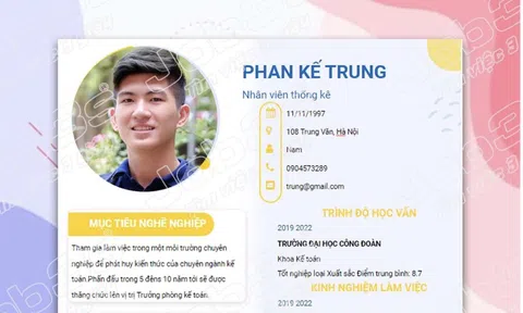 Mẫu CV giới thiệu bản thân tạo nên bản sắc riêng trên Job3s