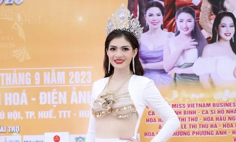 Hoa hậu Mạc Minh ngồi ghế giám khảo chung kết Hoa hậu Doanh nhân Đất Việt 2023