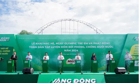 Nestlé MILO đồng hành cùng Lễ phát động toàn dân tập luyện môn bơi phòng, chống đuối nước năm 2024