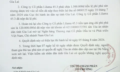 Không mở thủ tục phá sản đối với Công ty Cổ phần Tập đoàn Đức Long Gia Lai