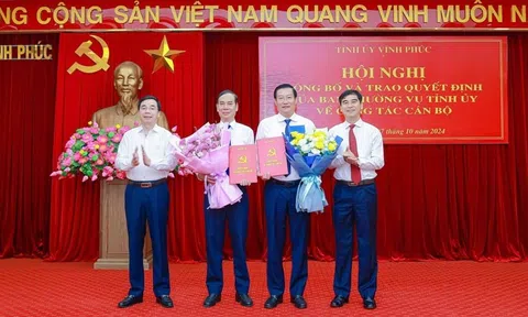 Vĩnh Phúc công bố quyết định của Ban Thường vụ Tỉnh ủy về công tác cán bộ