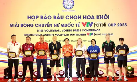 Họp báo bầu chọn danh hiệu Hoa khôi VTV Ferroli Cup 2025: Vẻ đẹp tài năng tỏa sáng cùng bóng chuyền nữ