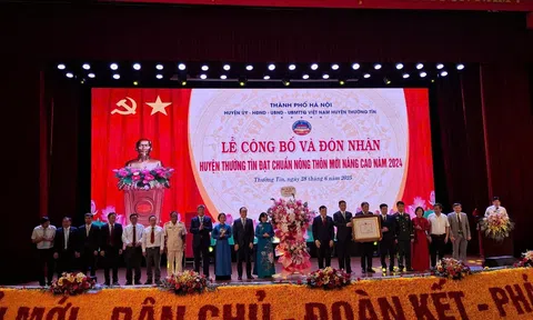 Huyện Thường Tín đón nhận danh hiệu đạt chuẩn nông thôn mới nâng cao năm 2024