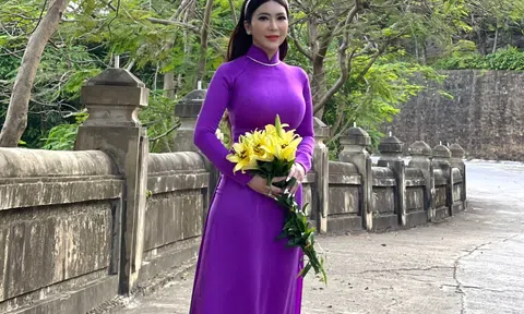 Hoa hậu Trần Thị Ái Loan kiêu sa rạng ngời khoe sắc trong tà áo dài sau đăng quang