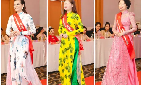 NTK Đức Minh tài trợ trang phục áo dài cuộc thi Hoa hậu Doanh nhân Việt Nam 2022