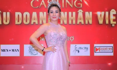 Á hậu Thanh Nhã diện đầm kiêu sa xuất hiện trong buổi casting Hoa hậu Doanh nhân Việt Nam 2022