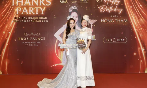 Hoa hậu Võ Thị Ngọc Giàu phong cách sang trọng trong đêm tiệc Thanks Party Á hậu Hồng Thắm