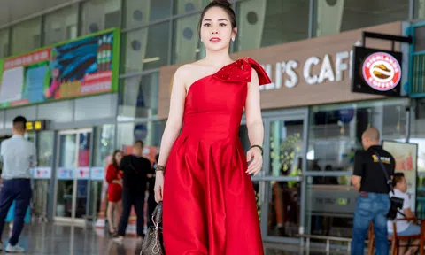 Á hậu Vũ Khánh Hòa xuất hiện đầy quyến rũ đón dàn thí sinh Hoa hậu Doanh nhân Việt Nam 2022