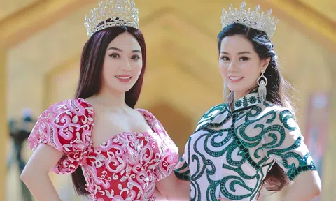 Nhan sắc mười phân vẹn mười của Hoa hậu Vũ Ngọc Anh và Á hậu Lê Xuân Tâm tại Hoa hậu Doanh nhân Việt Nam 2022