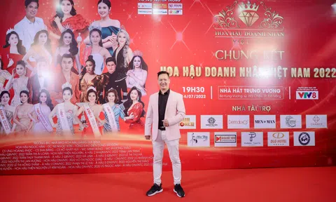 CEO Zopo Nguyễn xuất hiện phong độ tại đêm chung kết Hoa hậu Doanh nhân Việt Nam 2022