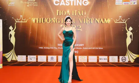 Á hậu Triệu Mai Thanh Thủy xuất hiện nổi bật tại buổi casting HHTHVN 2022