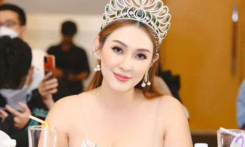 Á hậu Thanh Nhã kiêu sa trong bộ dạ hội đơn sắc tại buổi sơ khảo toàn quốc cuộc thi HHTHVN 2022