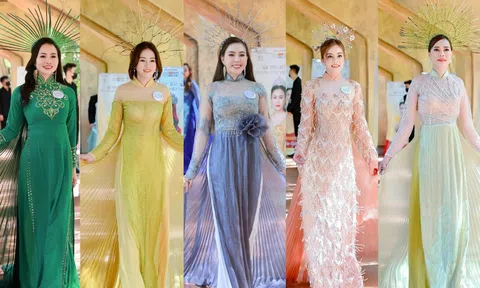 Dàn thí sinh Hoa hậu THVN 2022 khoe vẻ đẹp truyền thống trong tà áo dài của NTK Tony Phạm