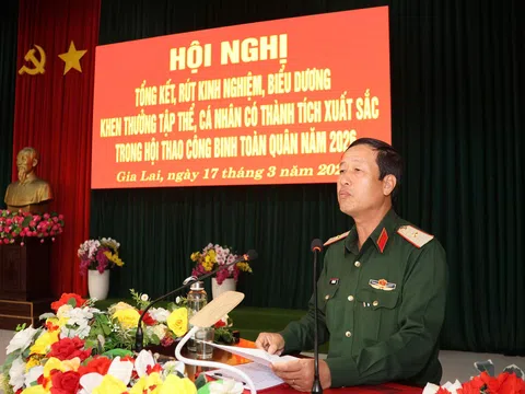 Quân đoàn 34: Tặng Bằng khen cho các tập thể và cá nhân có thành tích xuất sắc tại Hội thao Công binh toàn quân năm 2026