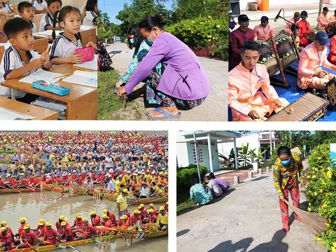 Đồng bào  Khmer chung tay xây dựng nông thôn mới