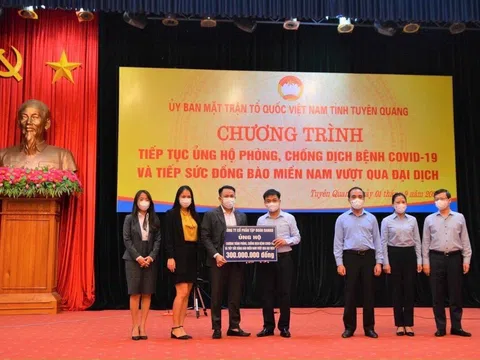 Danko Group ủng hộ 300 triệu đồng cho công tác phòng chống Covid-19 tỉnh Tuyên Quang