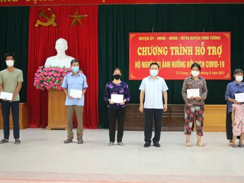 Vĩnh Phúc: Vĩnh Tường hỗ trợ hộ nghèo bị ảnh hưởng bởi dịch Covid-19