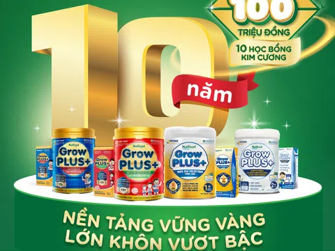 Đánh dấu chặng đường 10 năm, Nutifood GrowPLUS+ tri ân khách hàng bằng hàng ngàn giải thưởng