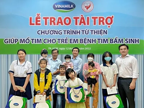 Gần 1.300 bệnh nhân nghèo đã được Vinamilk hỗ trợ phẫu thuật tim và mắt